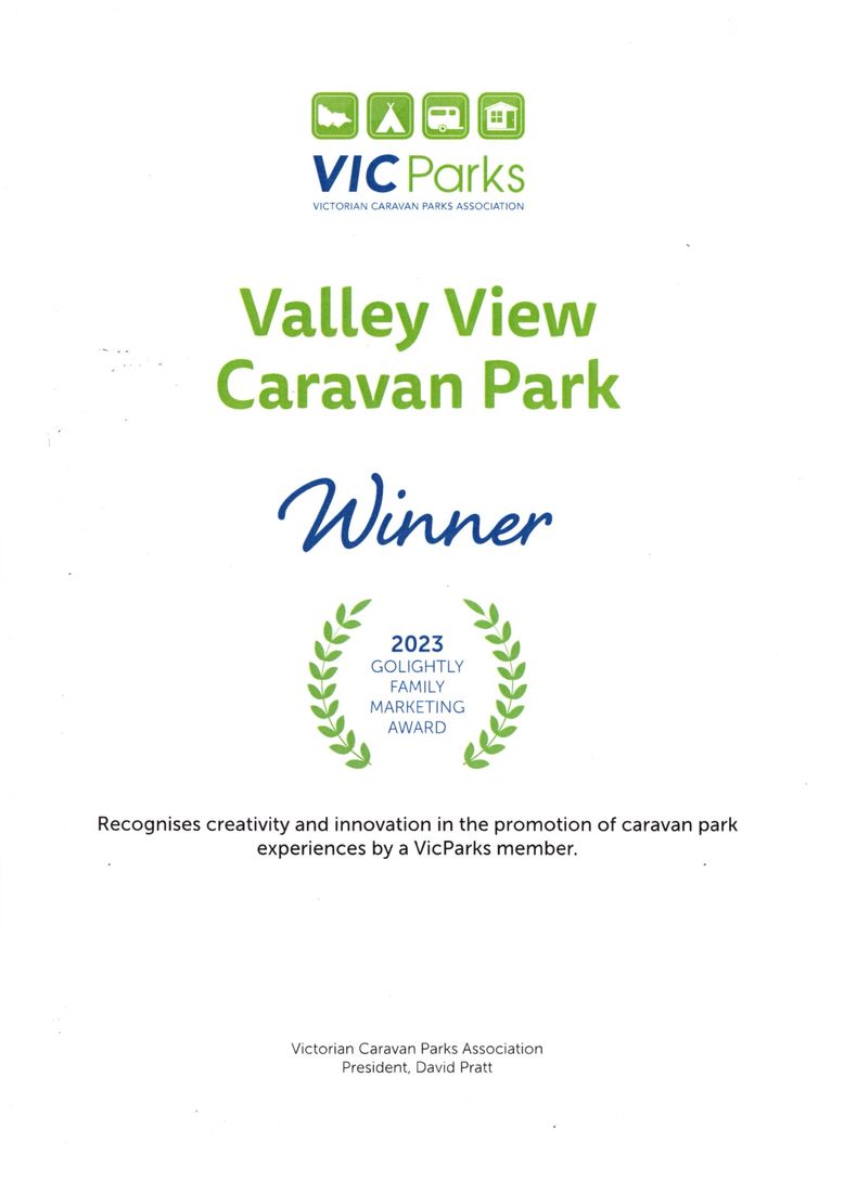 Vic Parks Winner Marketing Award 2023